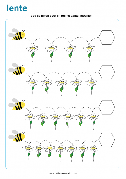 Werkblad Schrijfpatroon Bijen
