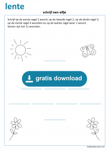 Werkblad Thema Lente Tellen Tot 10 LookbookEducation Com Nl