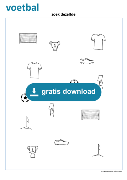 Werkblad Voetbal Zoek Dezelfde