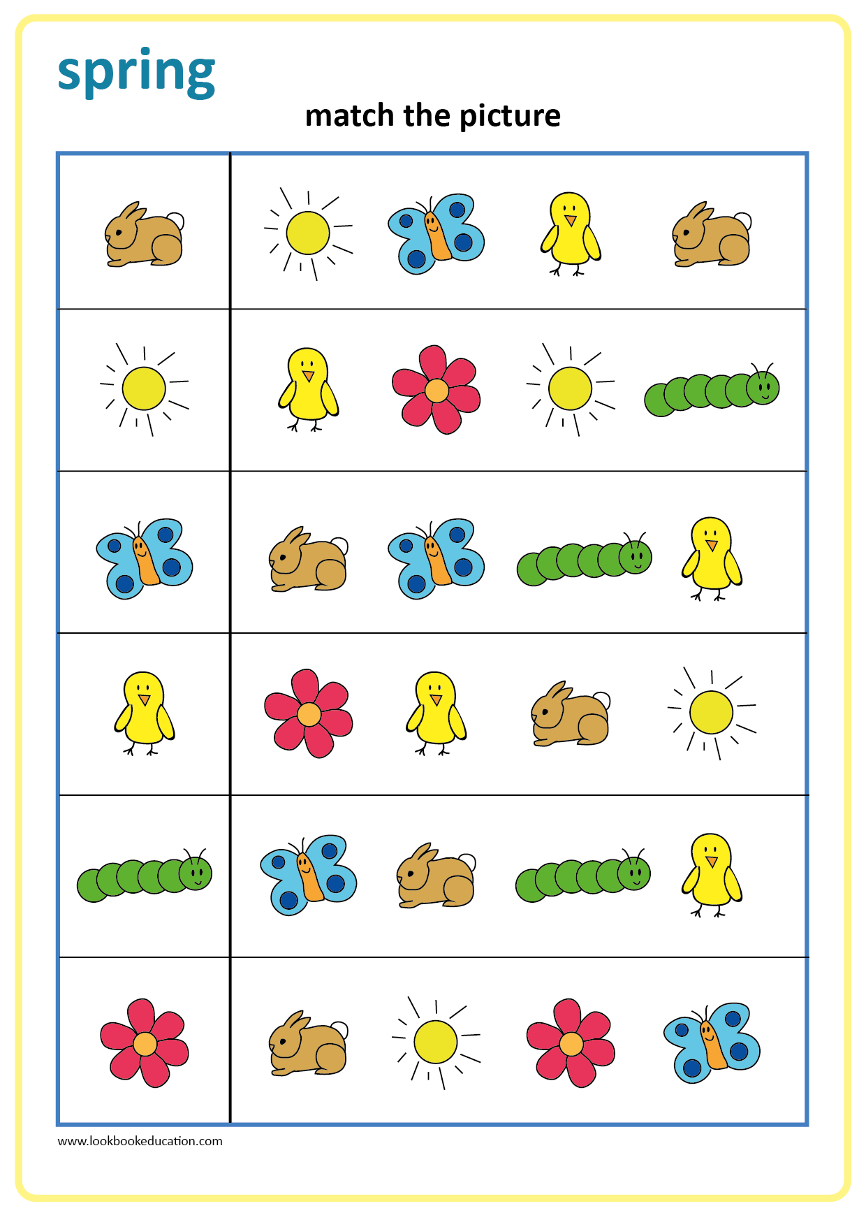 Free Spring Preschool Worksheets Testing Gambaran