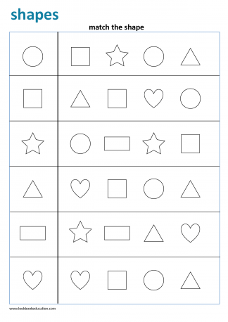 Worksheet Matching Shapes