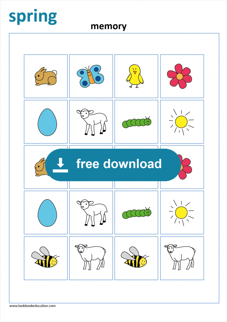 Worksheet Spring Memory - Lookbook Education