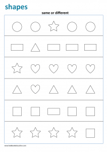 Worksheet Same or Different Shapes - LookbookEducation.com