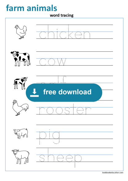 worksheet_write_farm_animals_en