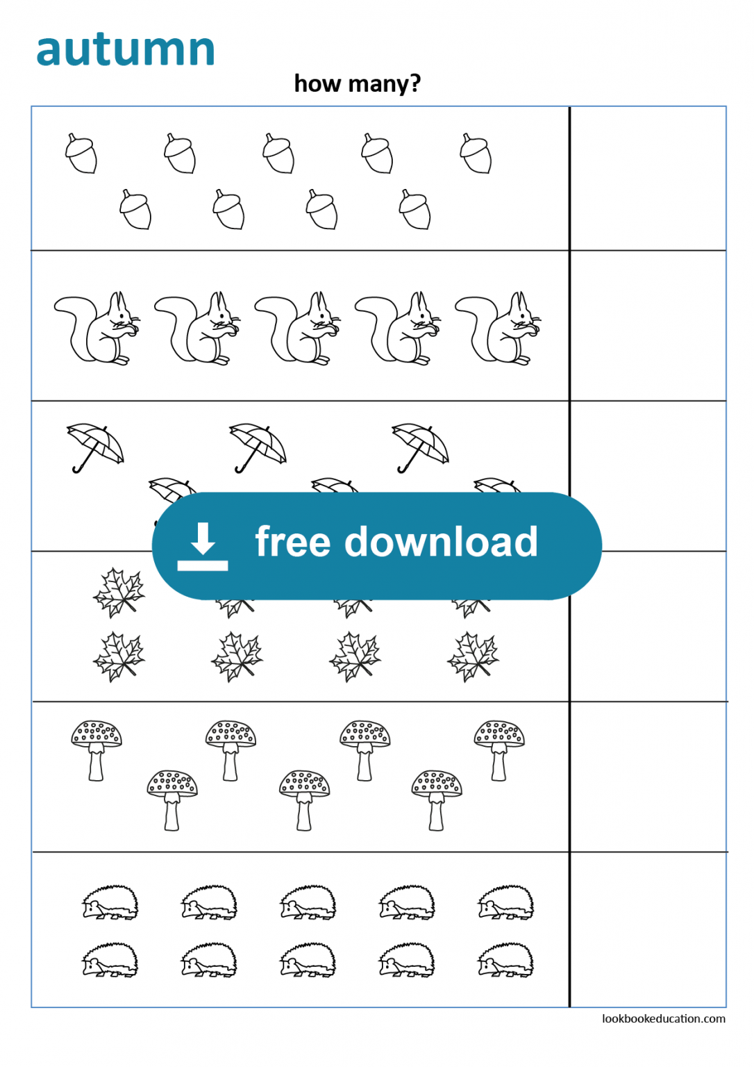 Fall Worksheets - Lookbook Education