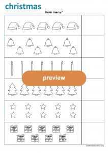 Worksheet Christmas How Many? - LookbookEducation.com